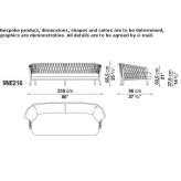 3-osobowa sofa ogrodowa z tkaniny Oakboro