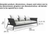 Batyline® 3-seater garden sofa Pavie