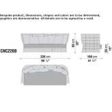 3-osobowa sofa ogrodowa z polietylenu Terrace