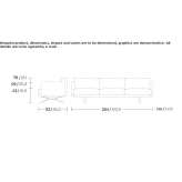 3-osobowa sofa ogrodowa z tkaniny Cessy