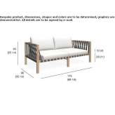 Two-seater garden sofa Salgar