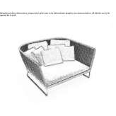 Two-seater garden sofa Ceggia