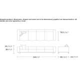 4-osobowa sofa ogrodowa z tkaniny Santes