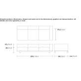 Fabric corner sofa Santes