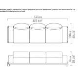 3-osobowa sofa ogrodowa z tkaniny Hawley