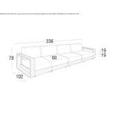 4-seater modular aluminum garden sofa Vrata