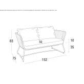 2-seater sofa Meyreuil