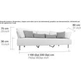 Garden sofa in fabric and steel Captieux