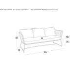 3-osobowa sofa Meyreuil