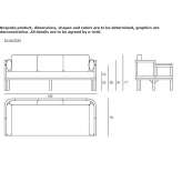 3-seater fabric garden sofa Vimmerby