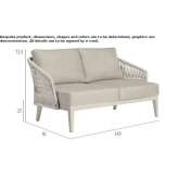 Two-seater fabric garden sofa Rybinsk