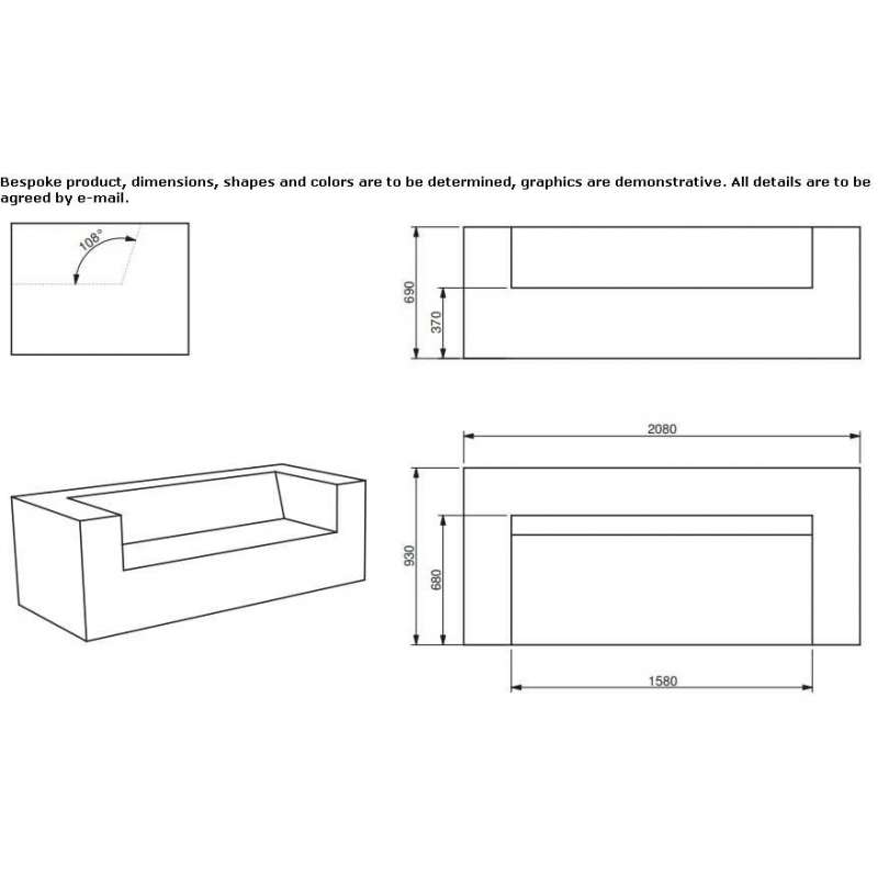 QM Foam two-seater sofa Canfranc