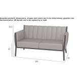 Two-seater fabric garden sofa Listowel