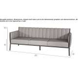 3-osobowa sofa ogrodowa z tkaniny Listowel