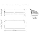 4-osobowa sofa ogrodowa z tkaniny ze zdejmowanym pokrowcem Essendon