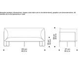 Sofa materiałowa 2-osobowa Lavenham