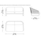 3-osobowa sofa ogrodowa z tkaniny na podstawie, ze zdejmowanym pokrowcem Essendon