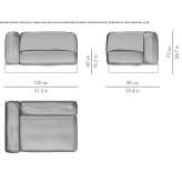 Two-seater modular garden sofa made of polypropylene Fenain