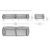 Sunbrella® 3-seater garden sofa Falher