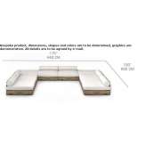 Narożna kanapa ogrodowa segmentowa Sunbrella® Batabano