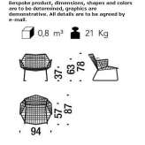 Armchair woven from polymer cord with armrests Bobingen