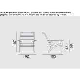 Teak garden armchair with armrests Tocopero