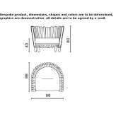 Garden armchair made of polyethylene with armrests Dalserf