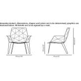 Steel garden armchair with armrests Westover