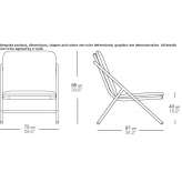 Fotel ogrodowy z aluminium i tkaniny Gabiano