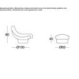 Dacron® swivel armchair with footrest Seui