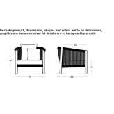 Rope garden chair with armrests Arpajon