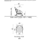 Garden rocking chair with armrests Killeen