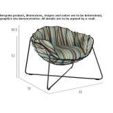 Garden armchair made of fabric with a steel structure Fonteno