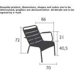 Aluminum garden armchair with armrests, stackable Tutana