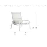 Batyline® garden armchair with high backrest and armrests Filotion