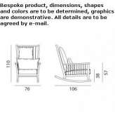 Iroko garden rocking chair Proceno