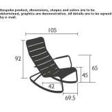 Aluminum garden rocking chair with armrests Tutana