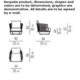 Teak garden armchair Meina