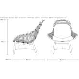 Rattan garden armchair with armrests Dobele