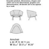 Sunbrella® garden armchair with armrests Longnor