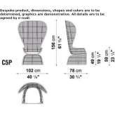 Garden armchair with high backrest, made of polyethylene Baneasa