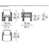 Outdoor armchair Letux