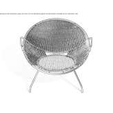 Garden armchair made of woven wicker Alfafara