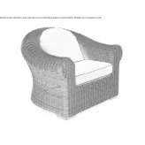 Garden armchair with armrests Taraco