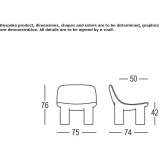 Garden armchair made of polyethylene Shepley