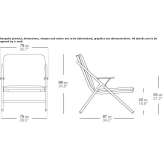 Fotel ogrodowy z aluminium i tkaniny Gabiano