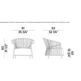 Rope garden chair with armrests Tormon