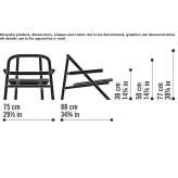 Iroko garden armchair with armrests Vinninga