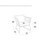 Garden armchair with armrests Meyreuil