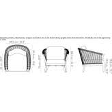 Garden armchair upholstered with acrylic Galva